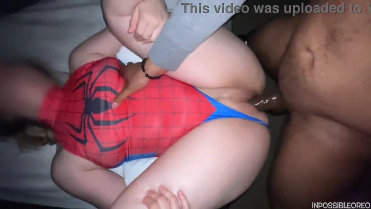Spider-Girl engages in intercourse with ebony male porn video